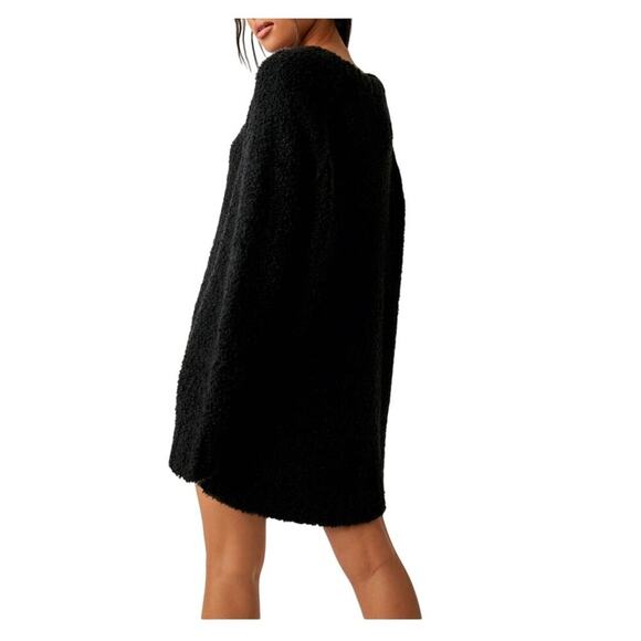 NEW Free people teddy tunic sweater dress black size medium - Picture 5 of 10